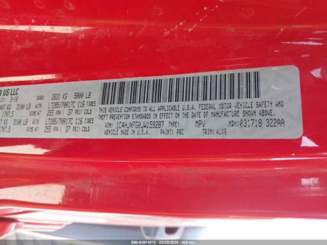 1C4HJXFG0JW159287 Jeep Wrangler Unlimited Rubicon 4x4