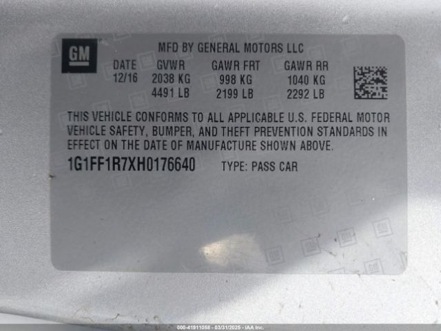 1G1FF1R7XH0176640 Chevrolet Camaro 1ss
