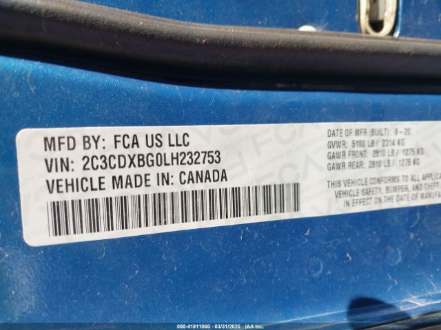 2020 DODGE CHARGER 2C3CDXBG0LH232753 Photo 8