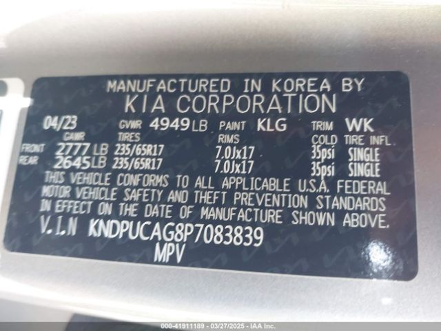 KNDPUCAG8P7083839 KIA Sportage Hybrid Lx