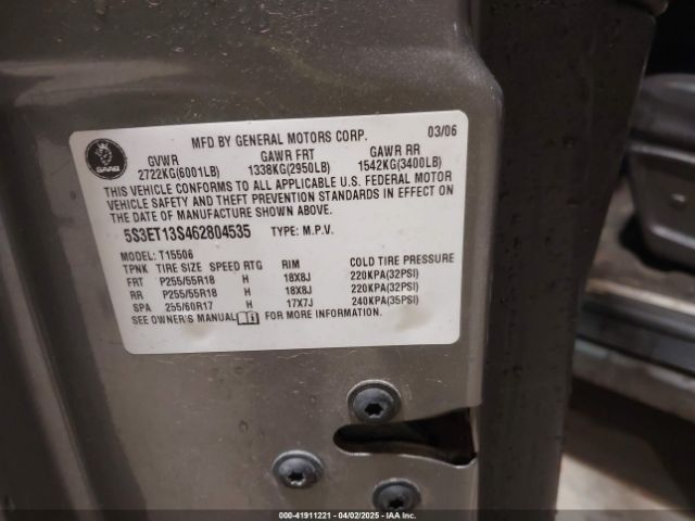 2006 SAAB 9-7X 5S3ET13S462804535 Photo 8