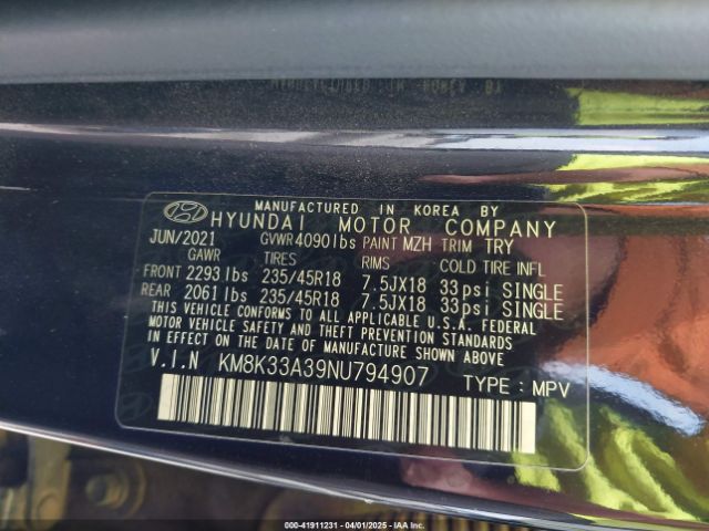 KM8K33A39NU794907 Hyundai Kona N Line