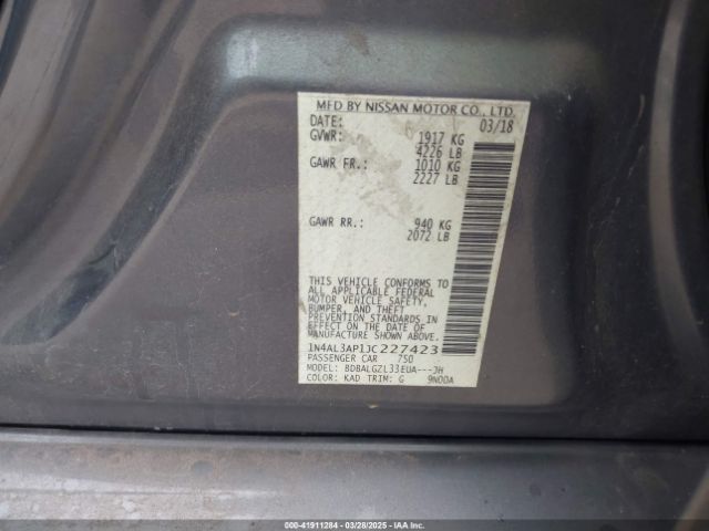 1N4AL3AP1JC227423 Nissan Altima 2.5 S
