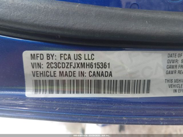 2C3CDZFJXMH615361 Dodge Challenger R/t Scat Pack