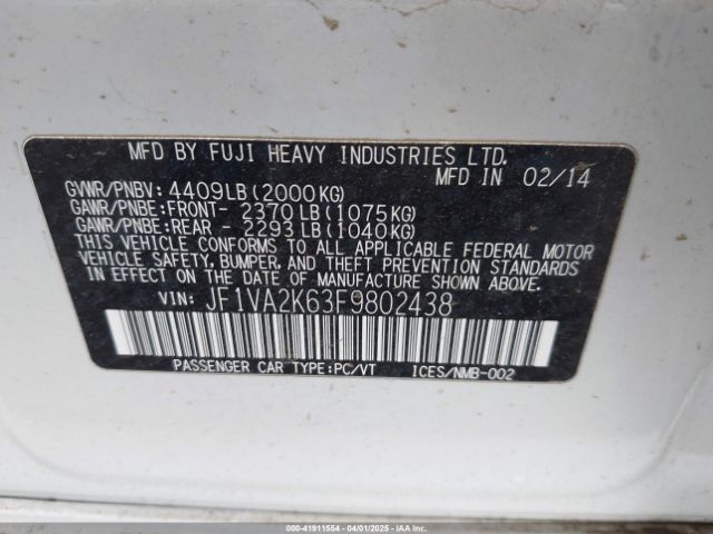 2015 SUBARU WRX STI JF1VA2K63F9802438 Photo 8