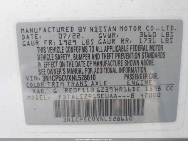 2022 NISSAN KICKS 3N1CP5CVXNL528610 Photo 8