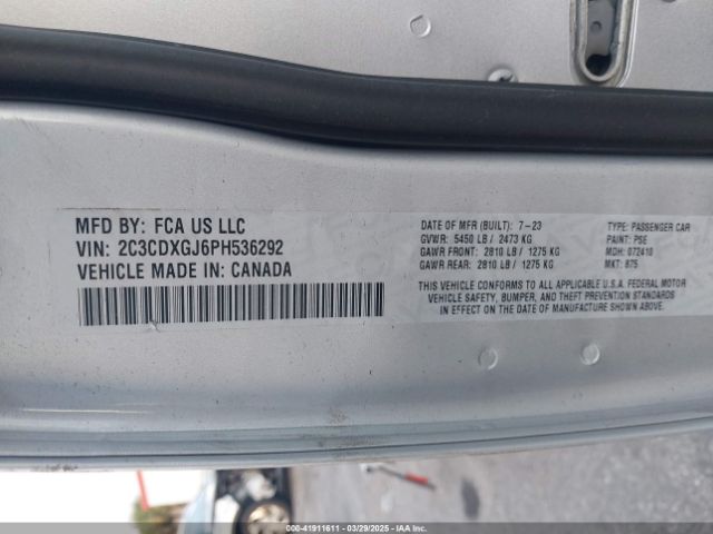 2C3CDXGJ6PH536292 Dodge Charger Scat Pack
