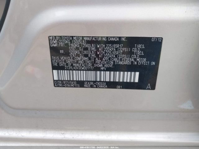 2012 TOYOTA RAV4 EV 2T3YL4DV3CW001117 Photo 8