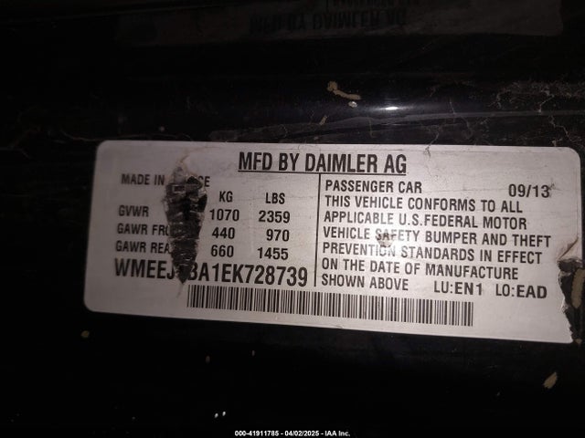 WMEEJ3BA1EK728739 Smart Fortwo Passion/pure