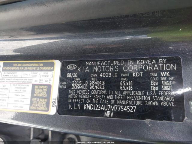 KNDJ23AU7M7754527 KIA mpi nu
