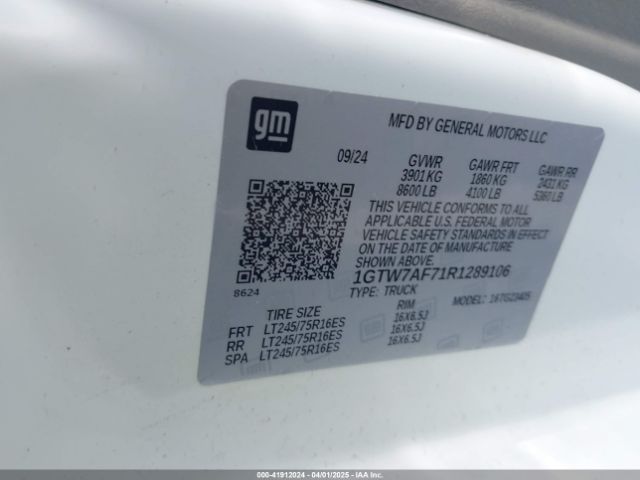 1GTW7AF71R1289106 GMC Savana Cargo Rwd 2500 Regular Wheelbase Work Van