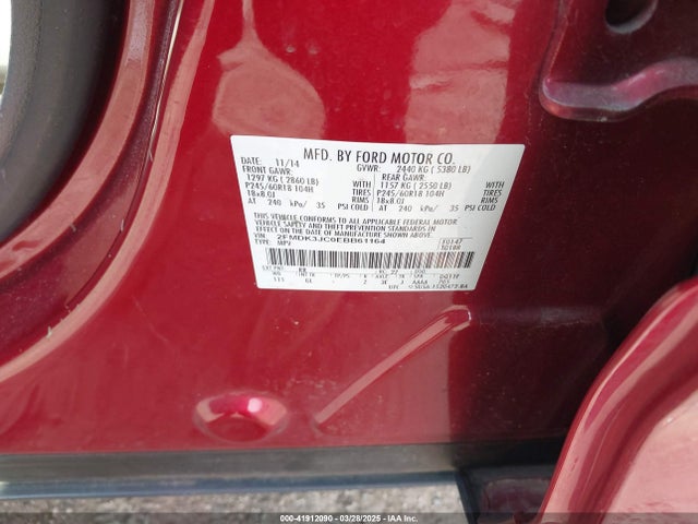 Ford 2014 2014 2FMDK3JC0EBB61164 Image 9
