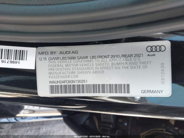 2016 AUDI S6 WAUH2AFC6GN130251 Photo 8