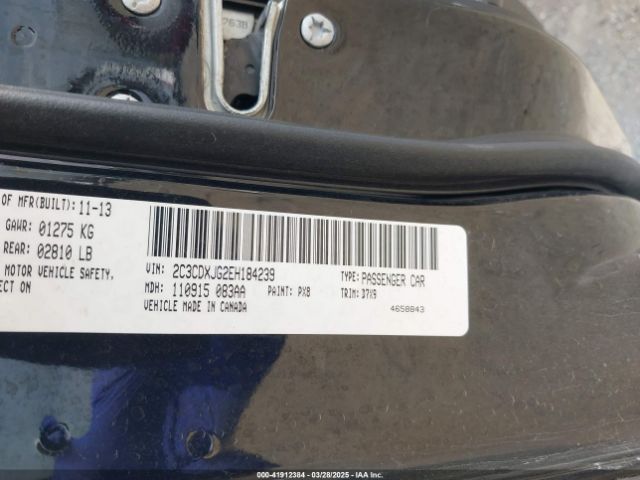 2C3CDXJG2EH184239 Dodge Charger Sxt