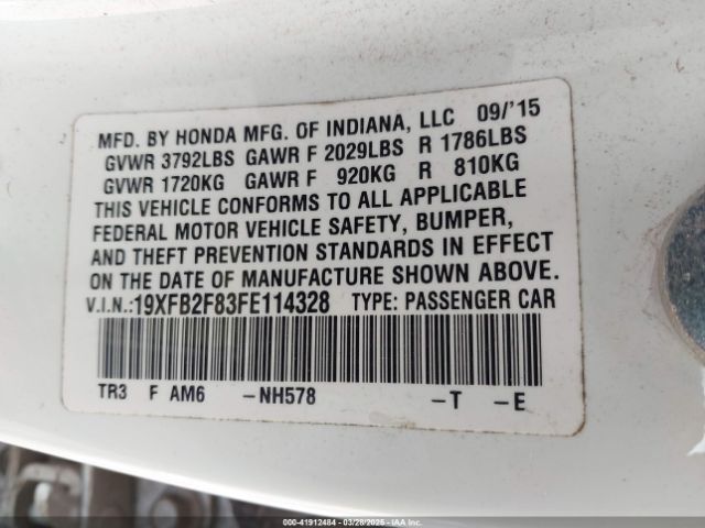 19XFB2F83FE114328 Honda CIVIC EX