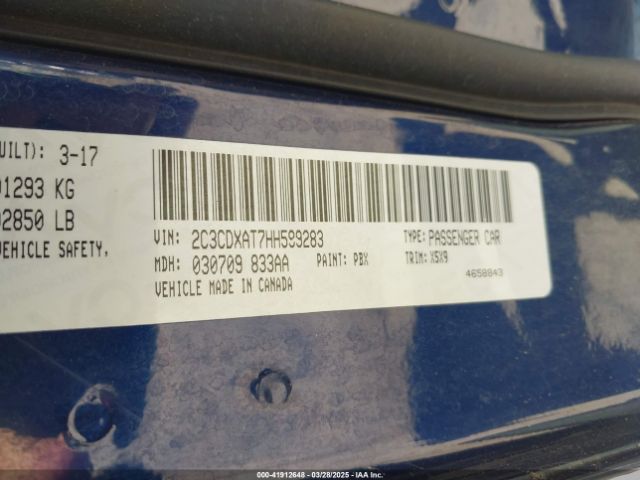 2C3CDXAT7HH599283 Dodge Charger Police Rwd