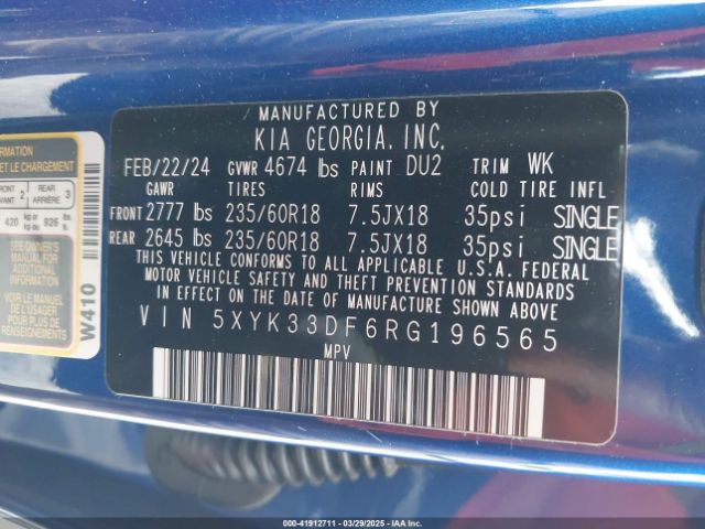 5XYK33DF6RG196565 KIA Sportage Ex