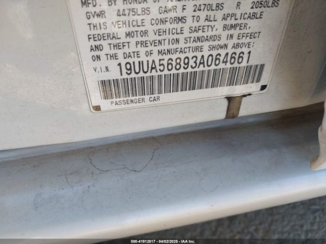 2003 ACURA TL 19UUA56893A064661 Photo 8