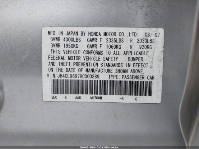 2008 ACURA TSX JH4CL96978C000889 Photo 8