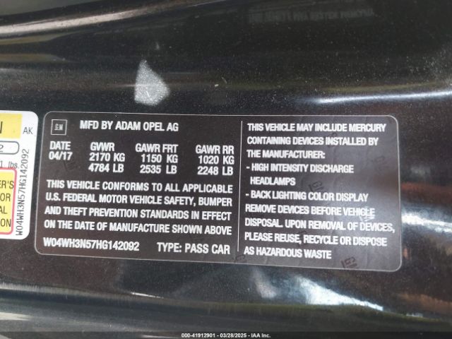 W04WH3N57HG142092 Buick Cascada Premium
