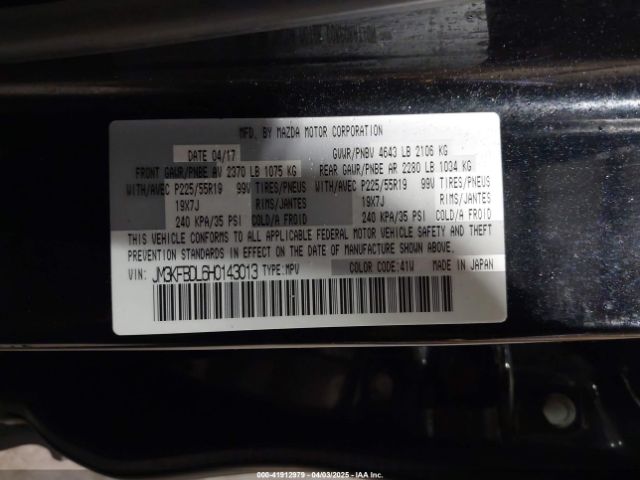 JM3KFBDL6H0143013 Mazda Cx-5 Grand Touring