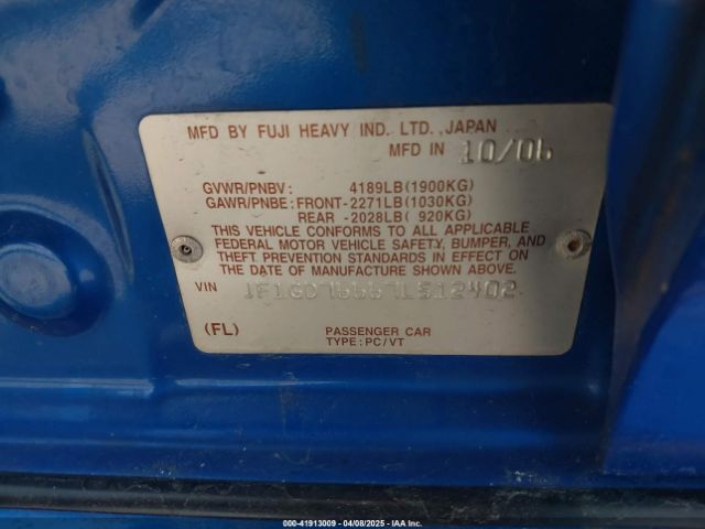 2007 SUBARU IMPREZA WRX STI JF1GD76667L512402 Photo 8