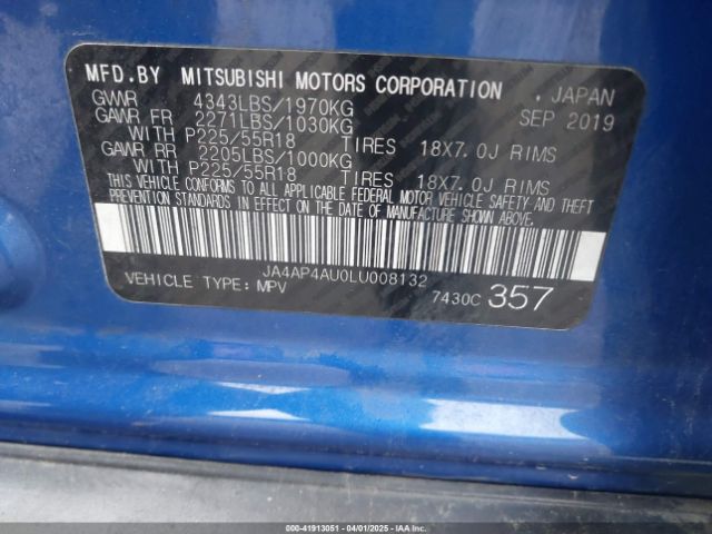 JA4AP4AU0LU008132 Mitsubishi Outlander Sport 2.0 Se