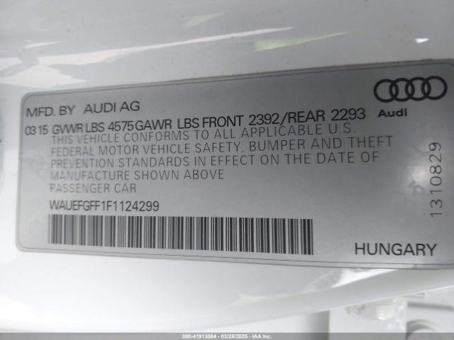 WAUEFGFF1F1124299 Audi A3 2.0t Premium