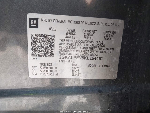 3GKALPEV5KL164461 GMC Terrain Slt