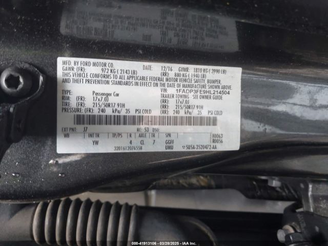 1FADP3FE9HL214504 Ford FOCUS SE