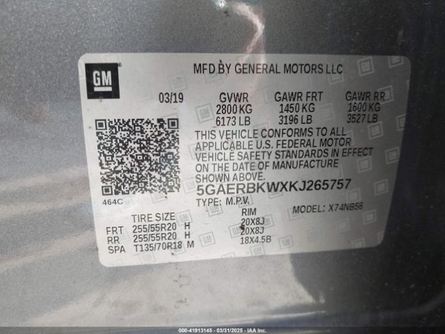 5GAERBKWXKJ265757 Buick Enclave Fwd Essence