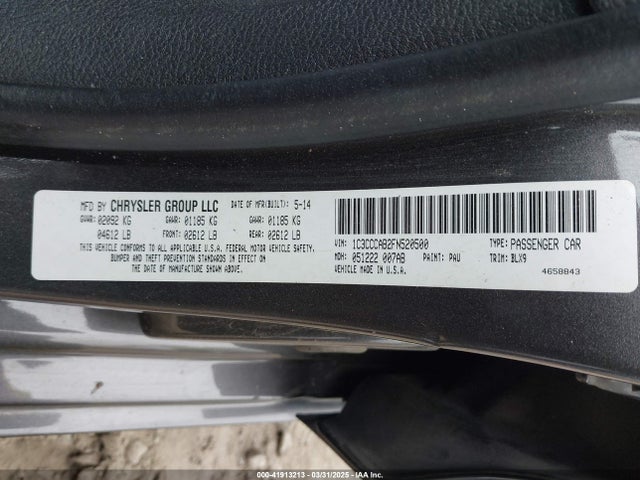 1C3CCCAB2FN520500 Chrysler 200 Limited