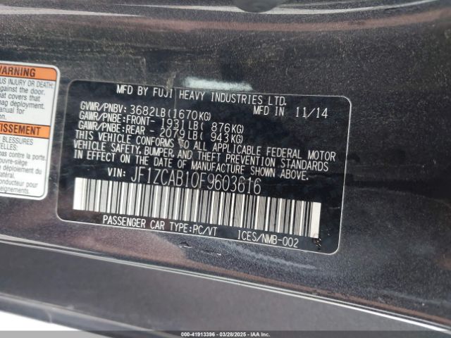2015 SUBARU BRZ JF1ZCAB10F9603616 Photo 8