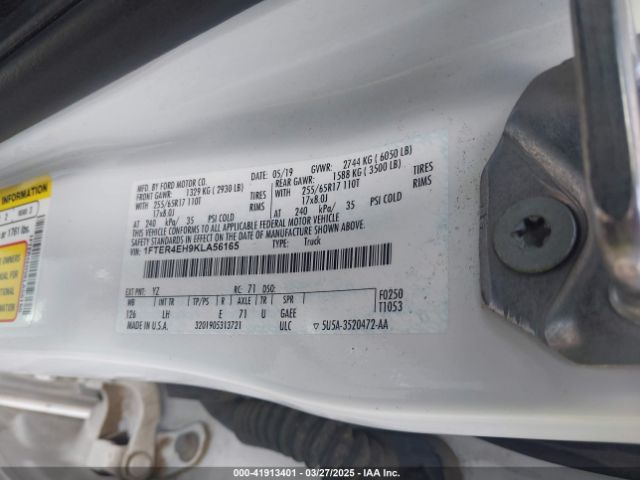 1FTER4EH9KLA56165 Ford RANGER XL