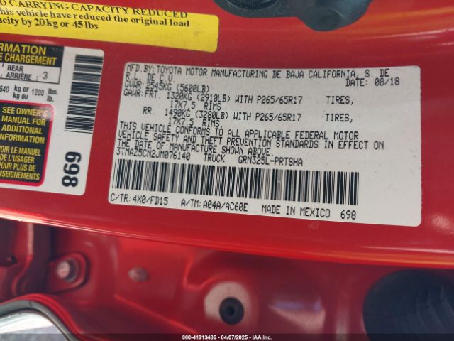3TMAZ5CN2JM076140 Toyota Tacoma Trd Sport