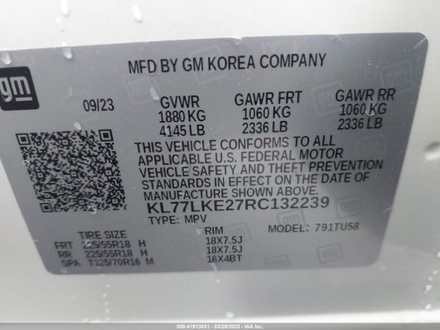 2024 CHEVROLET TRAX KL77LKE27RC132239 Photo 8