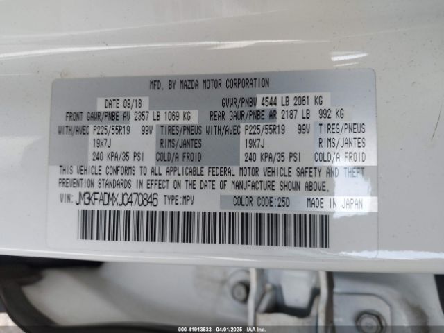JM3KFADMXJ0470846 Mazda Cx-5 Grand Touring