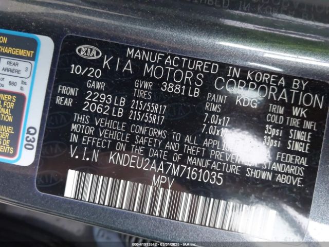 KNDEU2AA7M7161035 KIA SELTOS S