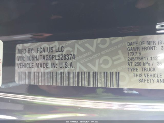 1C6HJTAG9PL528374 Jeep Gladiator Sport S 4x4