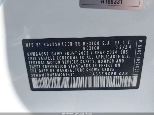 3VWAM7BU5RM052491 Volkswagen Jetta 1.5t Sport