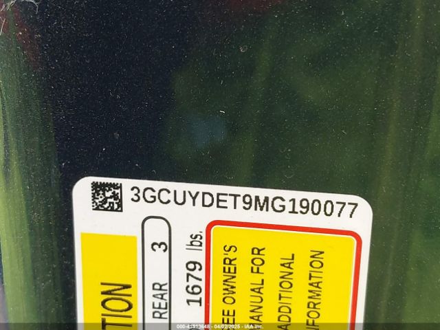 3GCUYDET9MG190077 Chevrolet Silverado 1500 4wd  Short Bed Lt