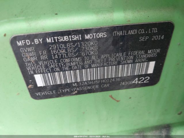 ML32A3HJ5FH012436 Mitsubishi Mirage De/rf