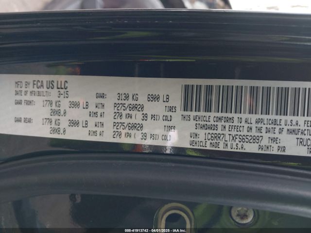 1C6RR7LTXFS652897 RAM 1500 Outdoorsman