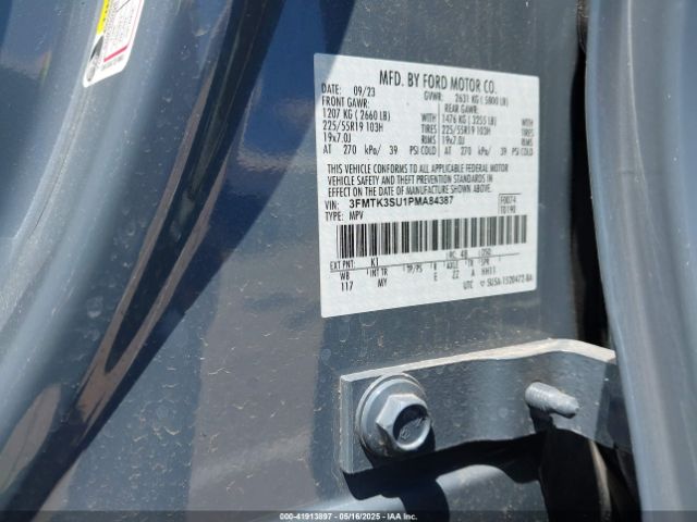 3FMTK3SU1PMA84387 Ford Mustang Mach-e Premium