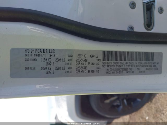 3C4NJDBB0KT629952 Jeep Compass Altitude 4x4
