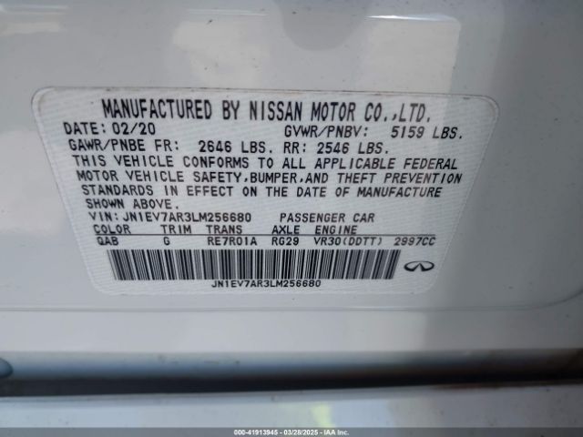 JN1EV7AR3LM256680 Infiniti Q50 Sport Awd