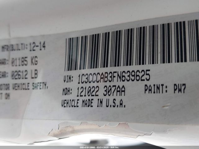 1C3CCCAB3FN639625 Chrysler 200 Limited