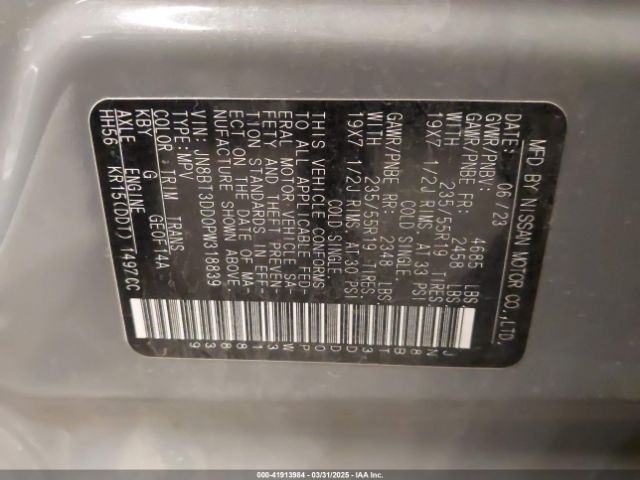 2023 NISSAN ROGUE JN8BT3DD0PW318839 Photo 8