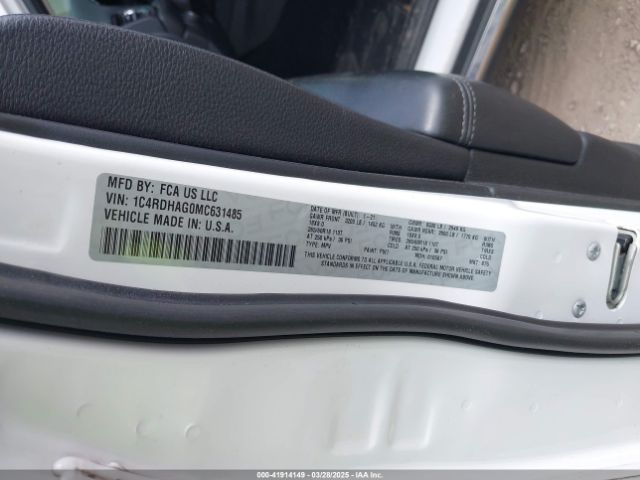 1C4RDHAG0MC631485 Dodge Durango Sxt Rwd