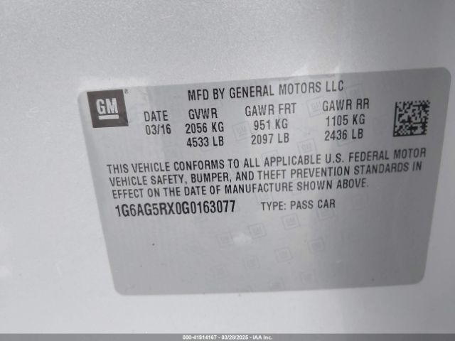 2016 CADILLAC ATS 1G6AG5RX0G0163077 Photo 8